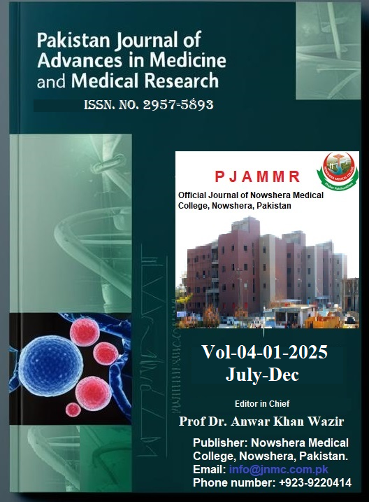 					View Vol. 4 No. 1 (2025):   Pakistan Journal of Advances in Medicine and Medical Research 
				