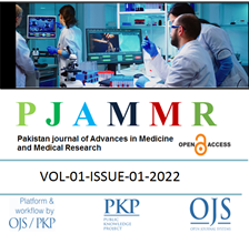 					View Vol. 1 No. 01 (2022): Pakistan journal of advances  in medicine and medical research
				